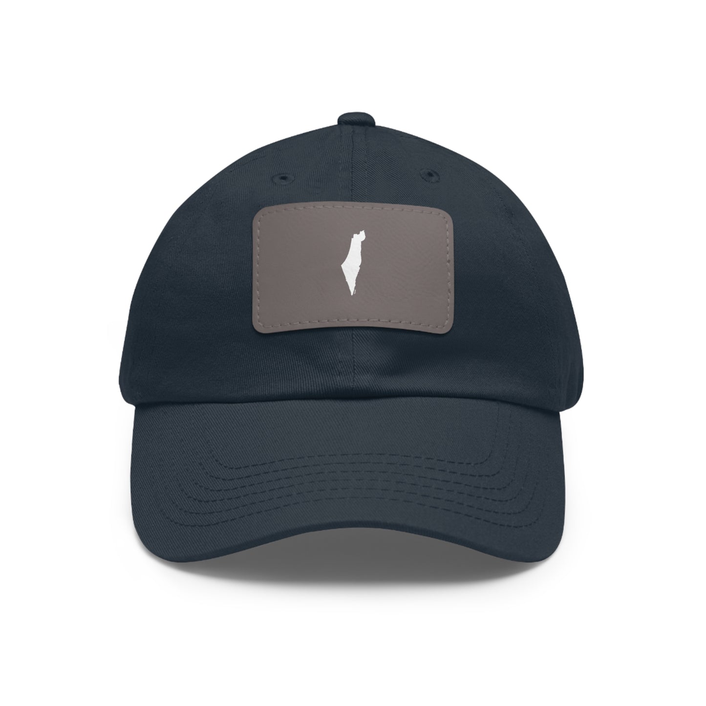 Map of Israel on Leather Cap