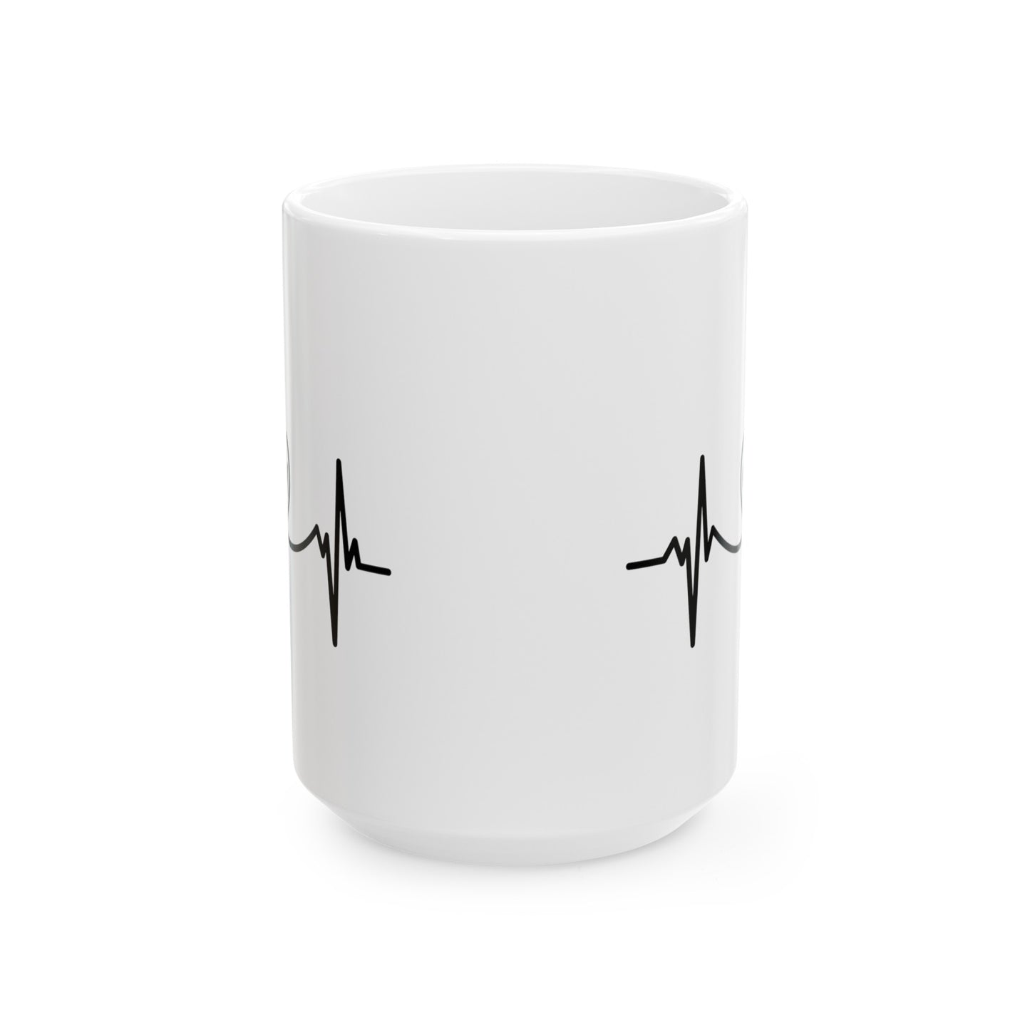Jewish Mom Heart Heartbeat Ceramic Mug, (11oz, 15oz)