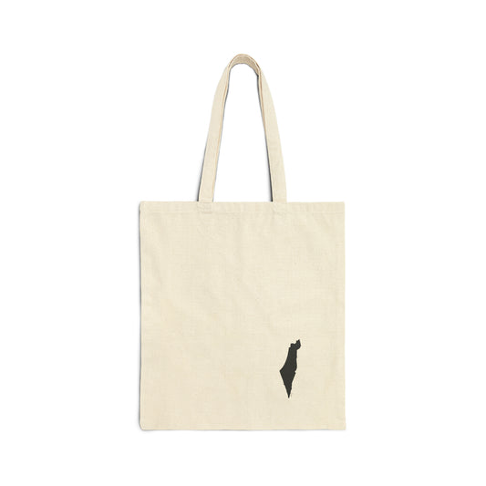 Map of Israel Cotton Canvas Tote Bag