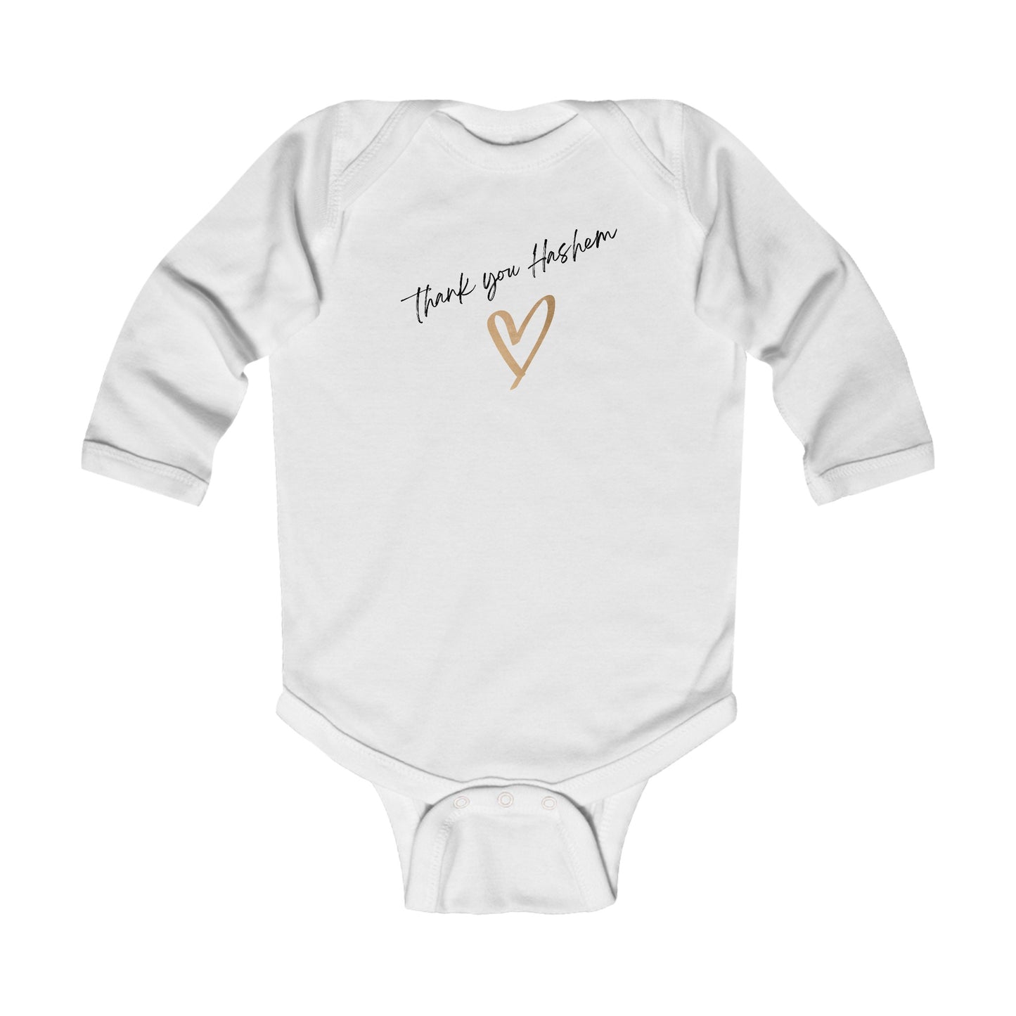 Infant Thank you Hashem long sleeve bodysuit