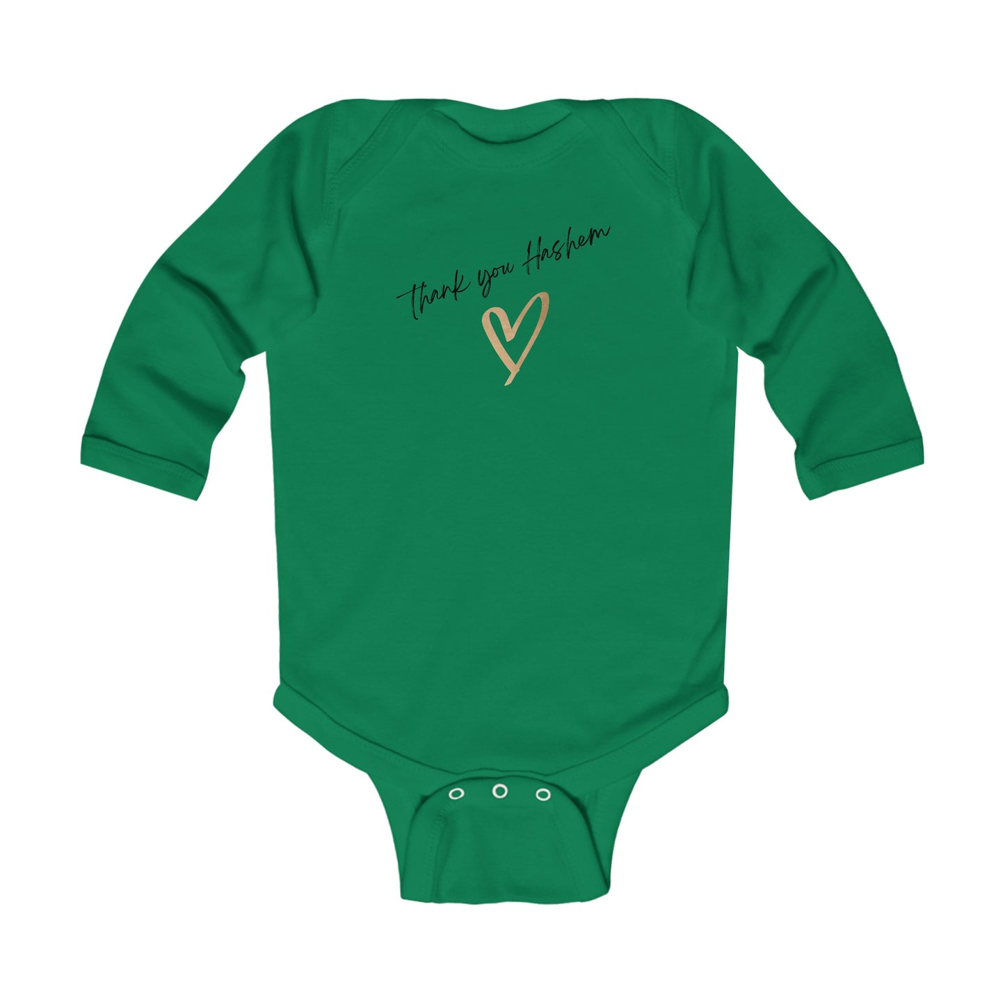 Infant Thank you Hashem long sleeve bodysuit