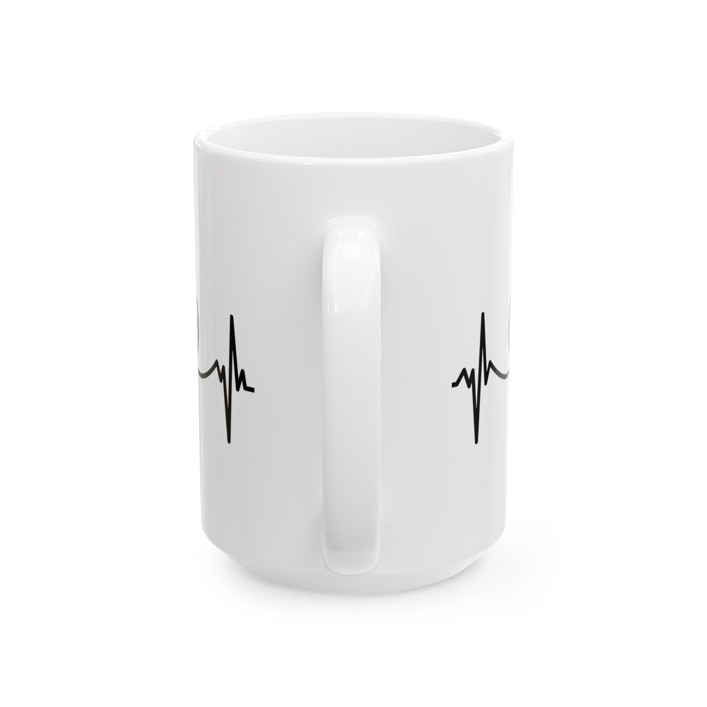 Jewish Mom Heart Heartbeat Ceramic Mug, (11oz, 15oz)