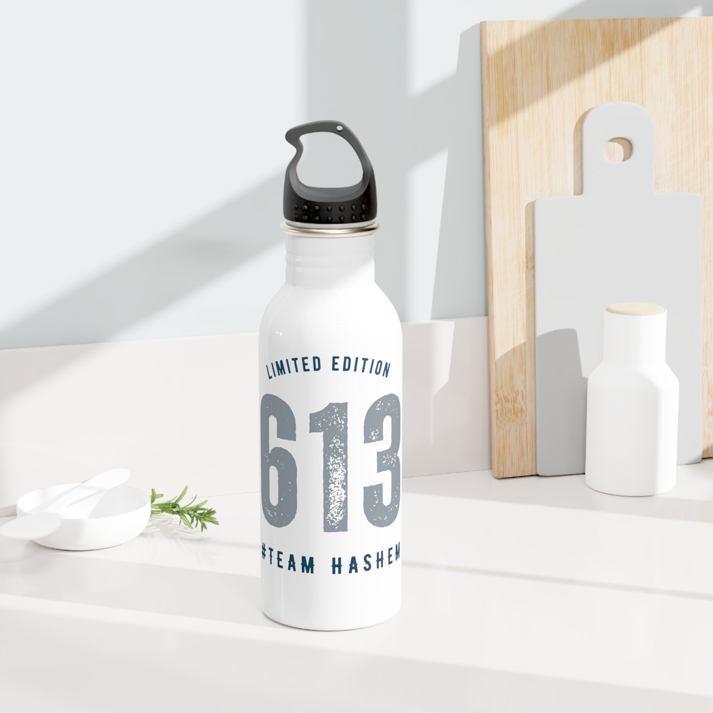 Stainless Steel "613 Team Hashem" Water Bottle