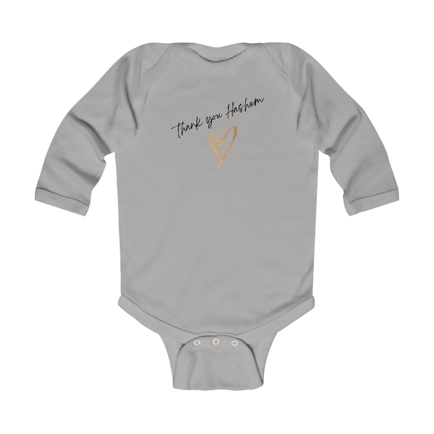 Infant Thank you Hashem long sleeve bodysuit