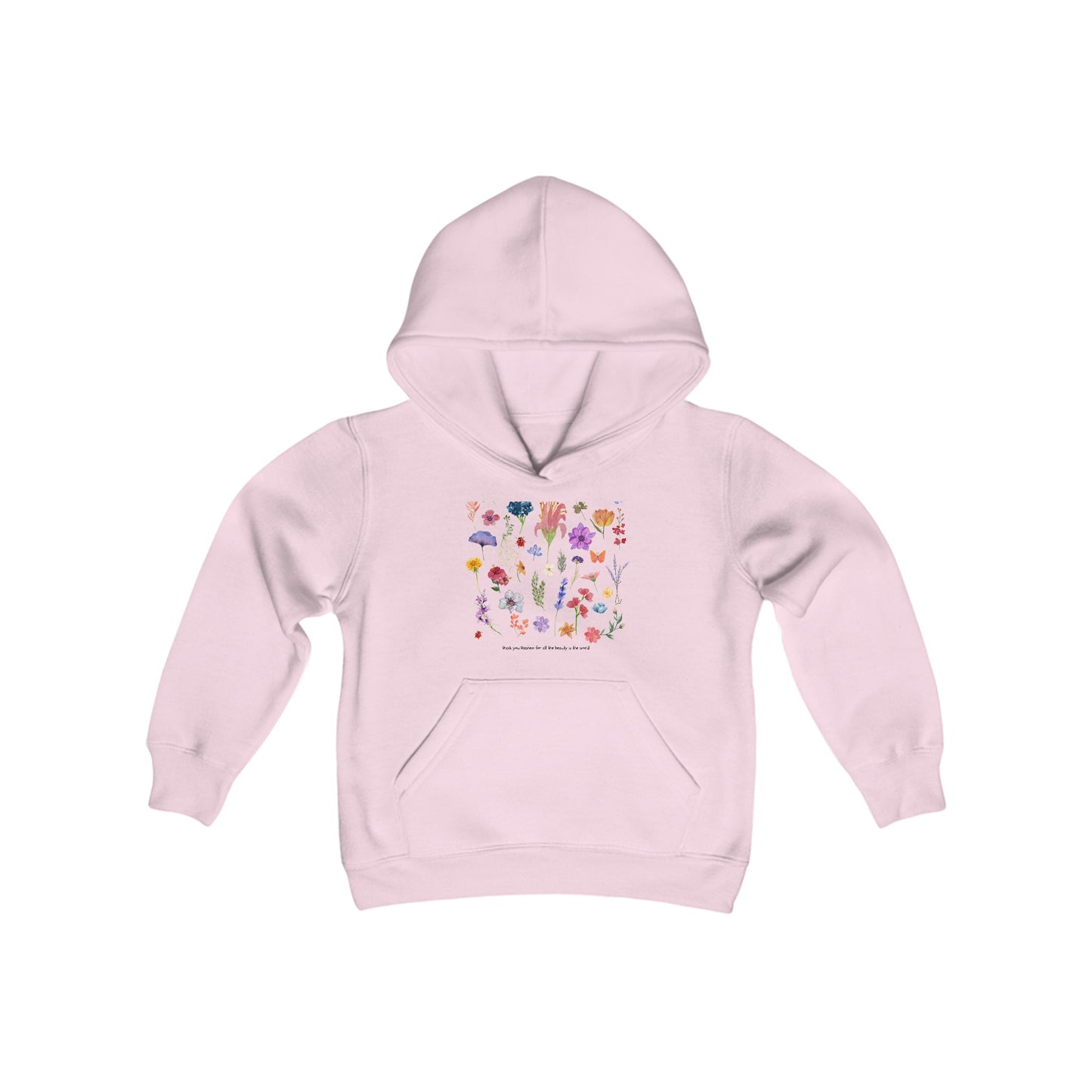 Girls "thank you Hashem for all the beauty in the world" Hooded Sweatshirt