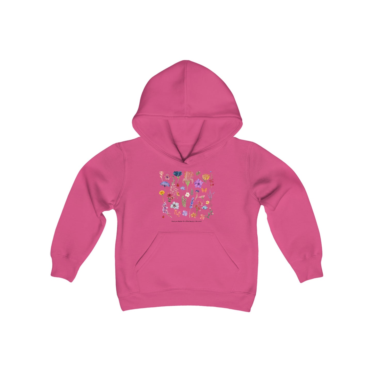 Girls "thank you Hashem for all the beauty in the world" Hooded Sweatshirt