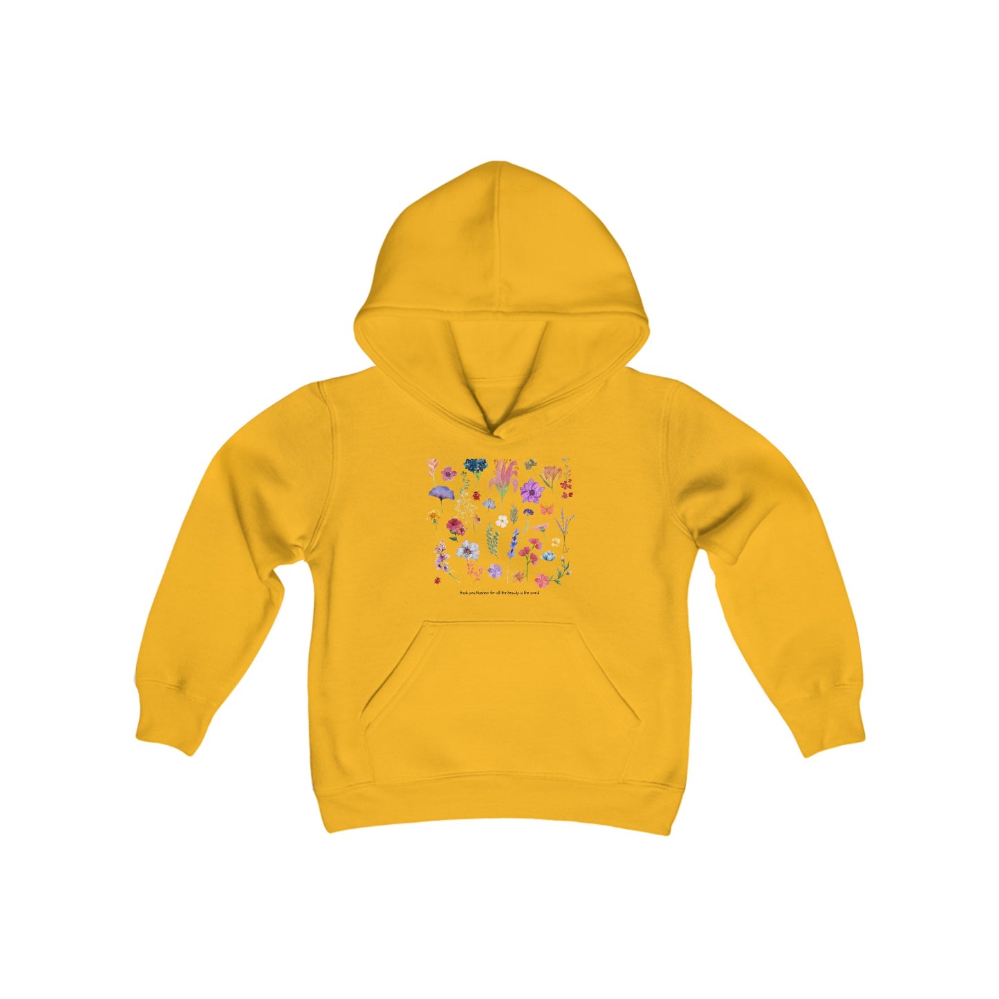 Girls "thank you Hashem for all the beauty in the world" Hooded Sweatshirt