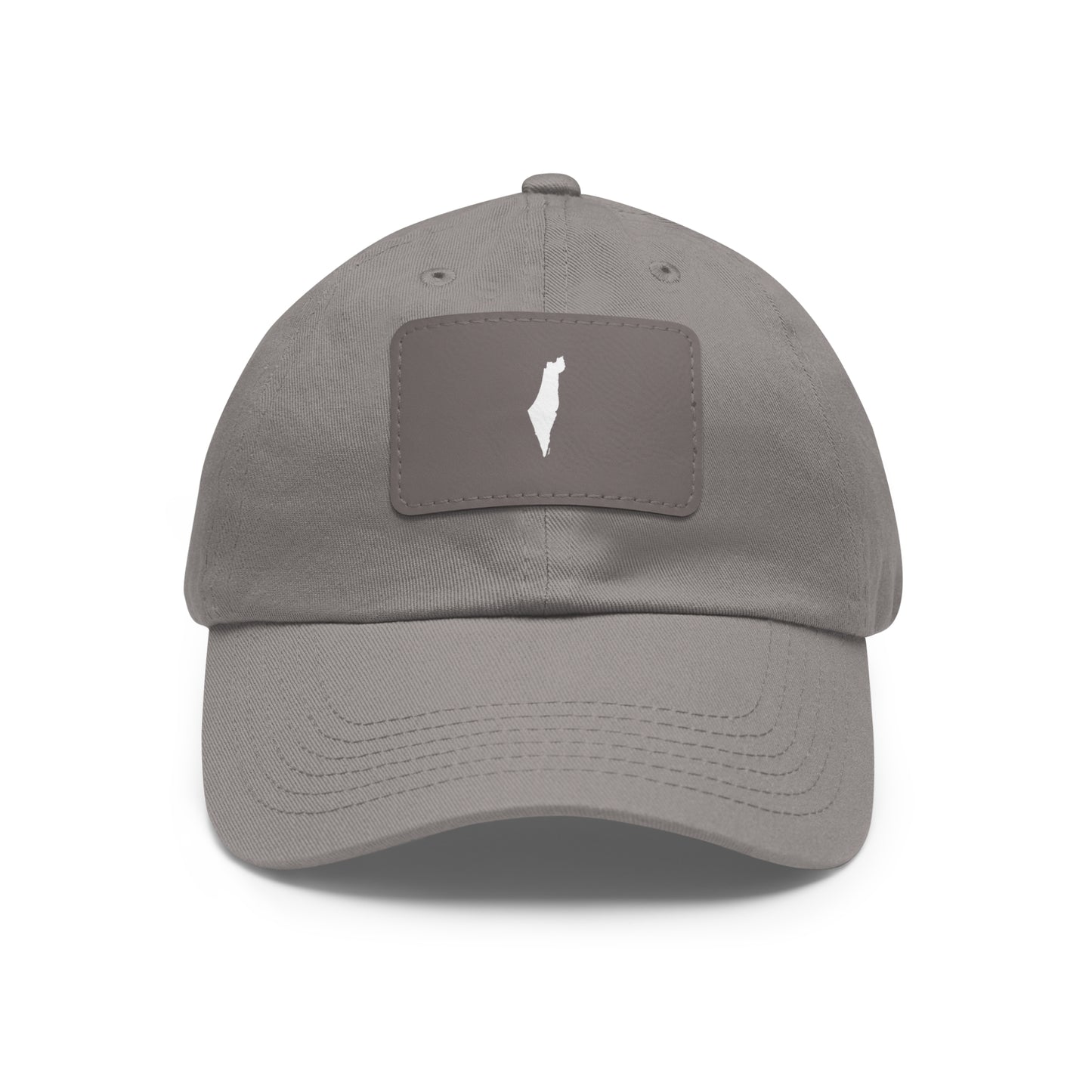 Map of Israel on Leather Cap