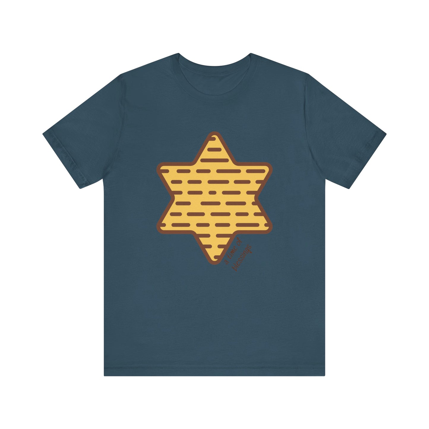Adult Matza Magen David, Time of Blessings Short Sleeve t-shirt