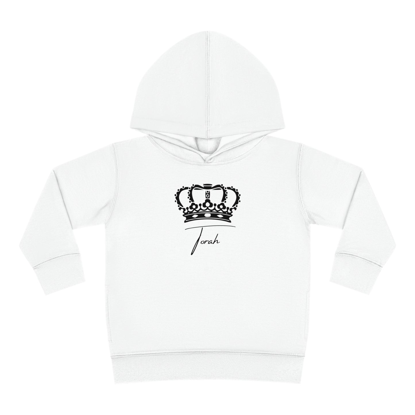 Toddler Torah with Crown Pullover Fleece Hoodie