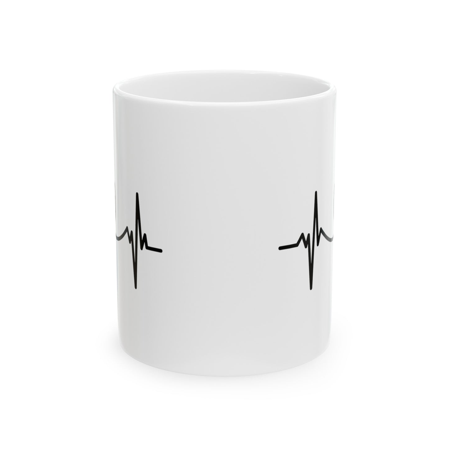 Jewish Mom Heart Heartbeat Ceramic Mug, (11oz, 15oz)