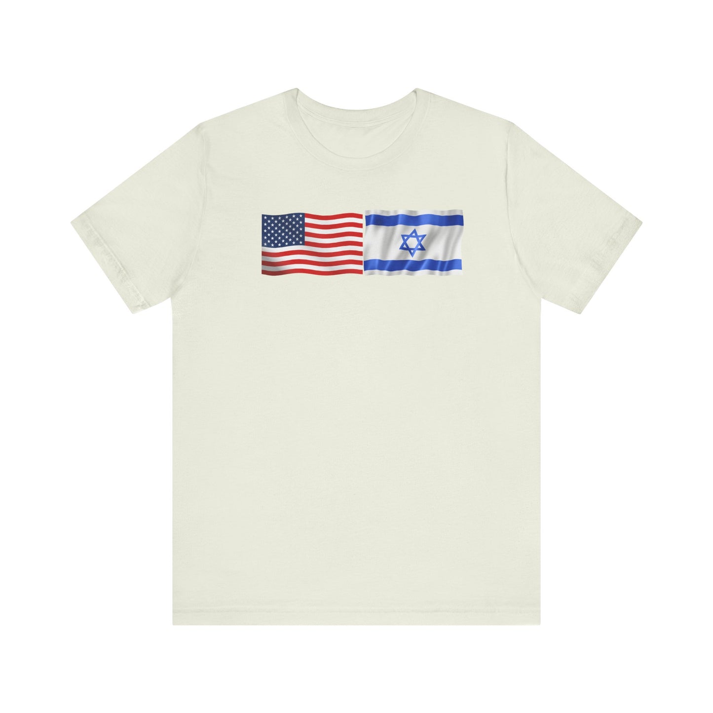 Adult American Flag-Israeli Flag Jersey Short Sleeve Tee