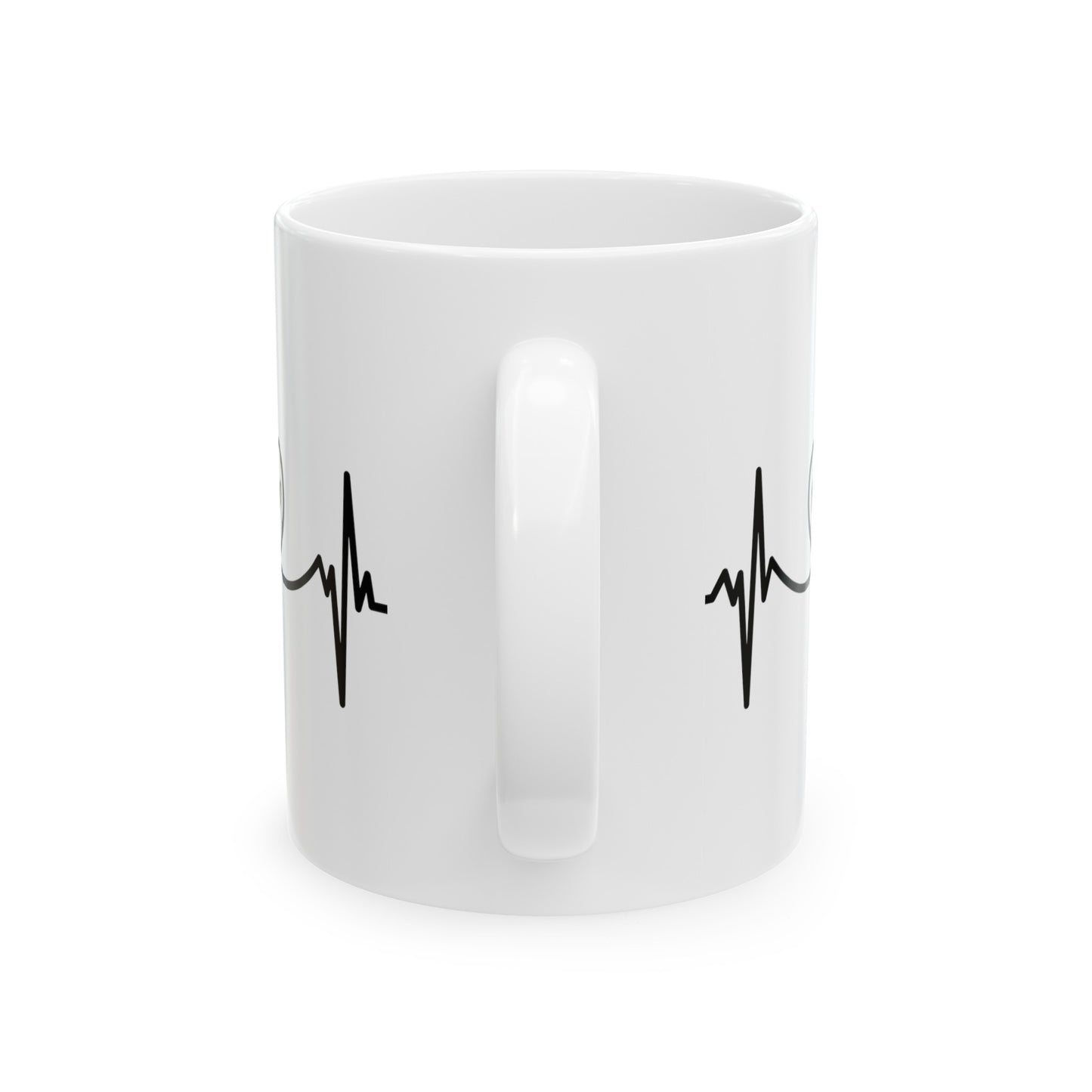 Jewish Mom Heart Heartbeat Ceramic Mug, (11oz, 15oz)