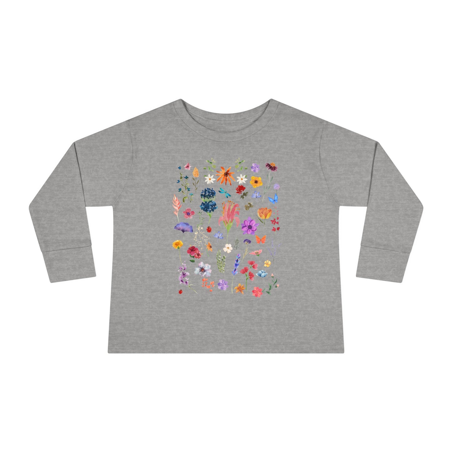 Toddler Girl Floral "thank you Hashem for all the beauty in the world" long sleeve t-shirt