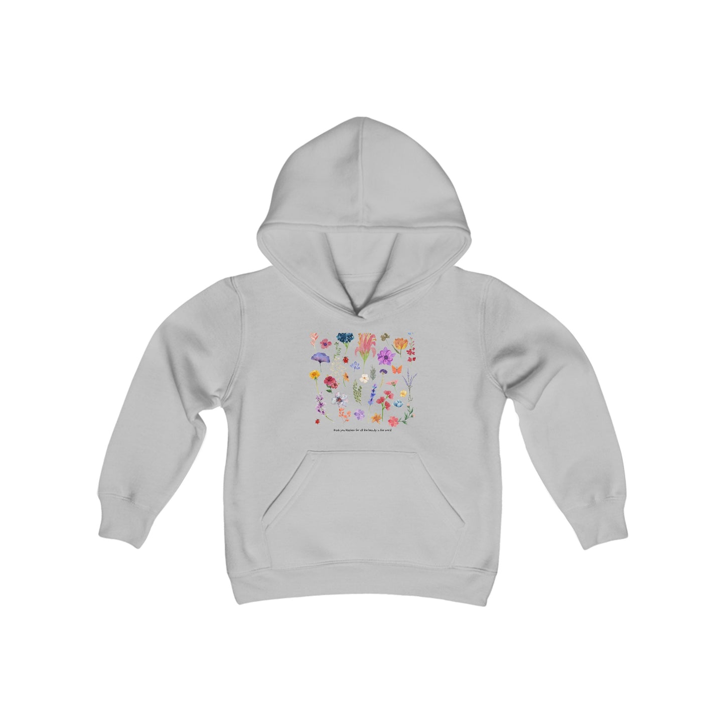 Girls "thank you Hashem for all the beauty in the world" Hooded Sweatshirt