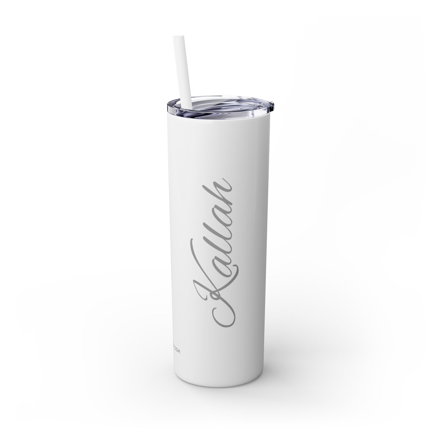 Kallah Tumbler with Straw, 20oz, Silver letters