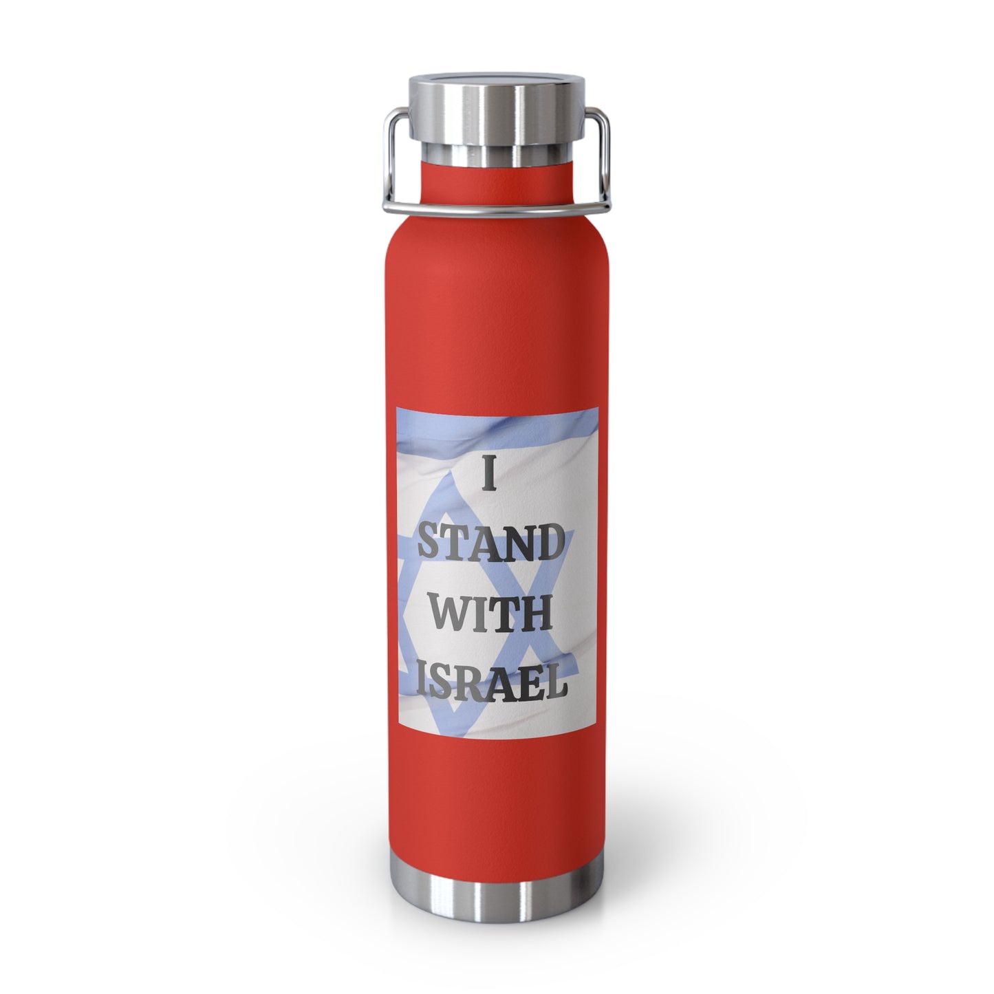 I stand with Israel - Copper Vacuum Insulated Bottle, 22oz