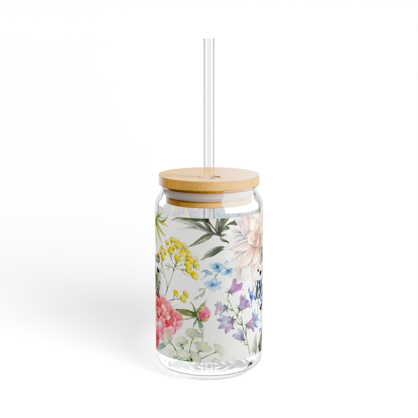 Mom Wife Blessed Life Sipper Glass, 16oz