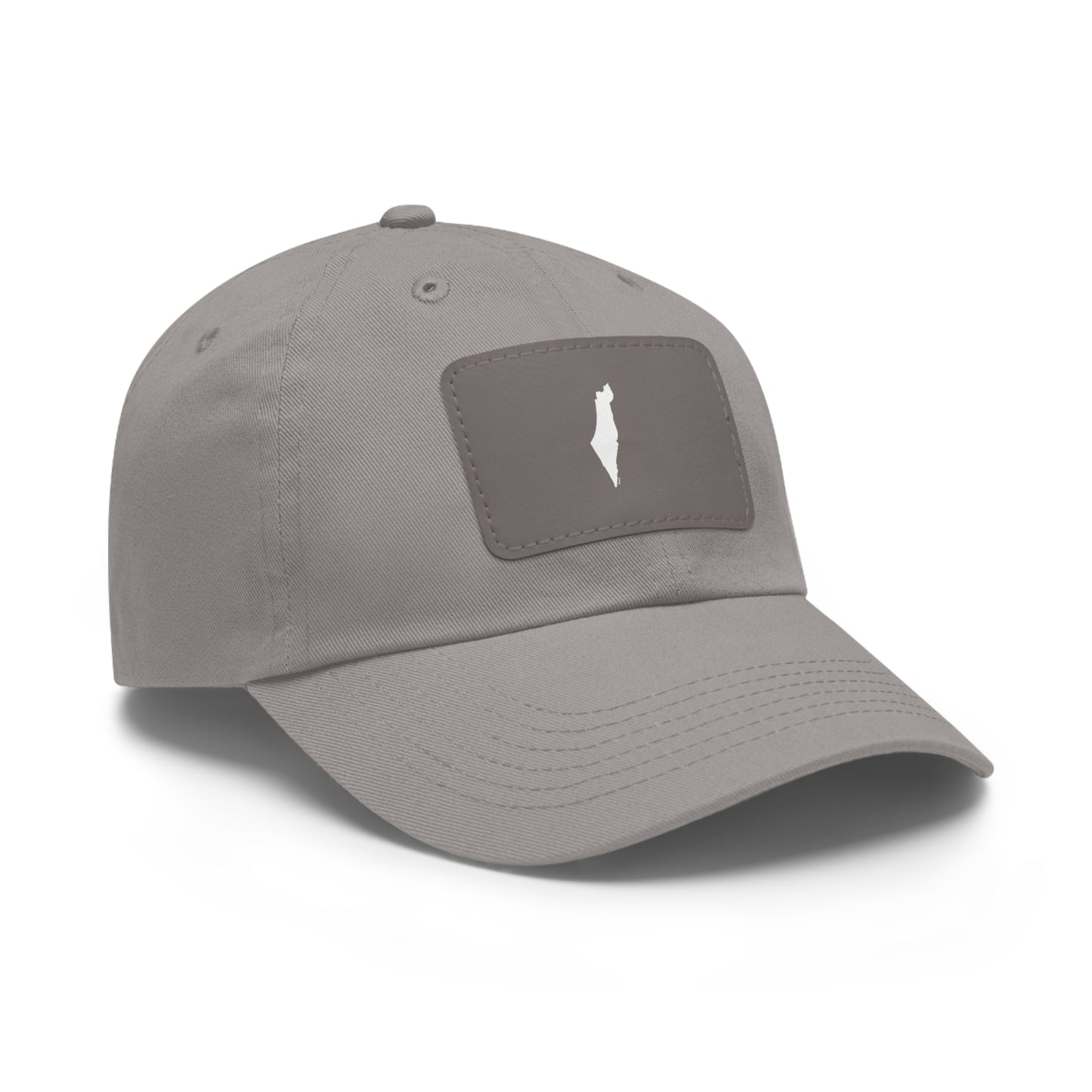Map of Israel on Leather Cap