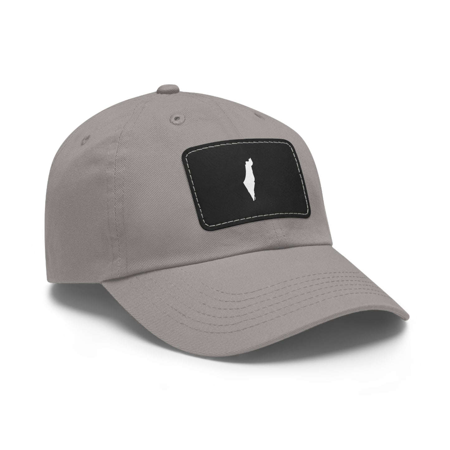 Map of Israel on Leather Cap
