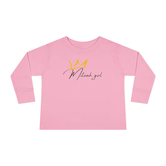 Toddler Girl Mitzvah Girl long sleeve t-shirt
