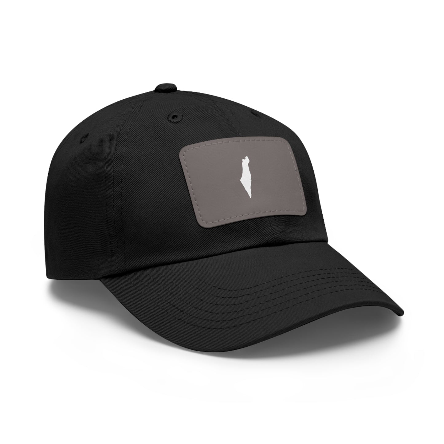 Map of Israel on Leather Cap