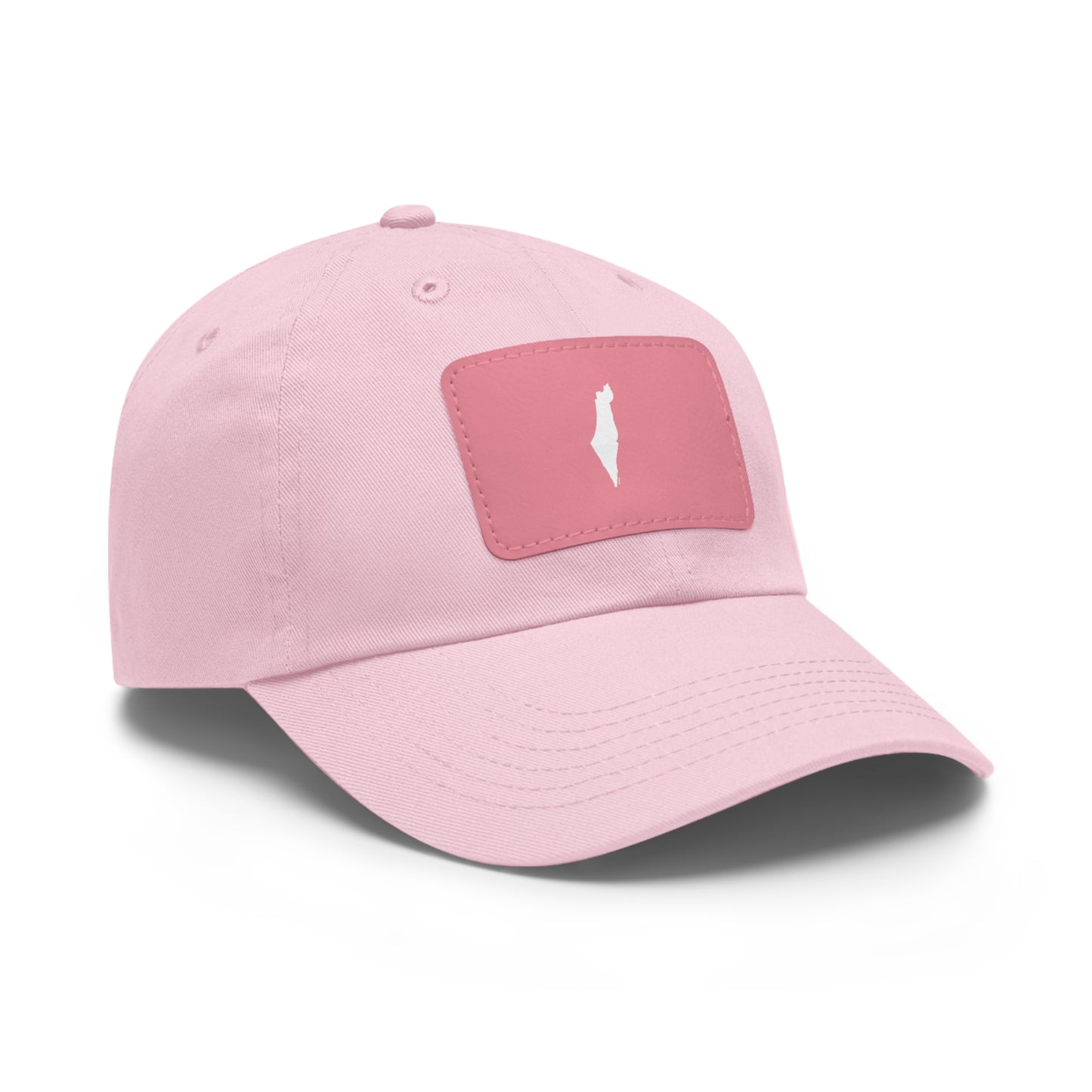 Map of Israel on Leather Cap