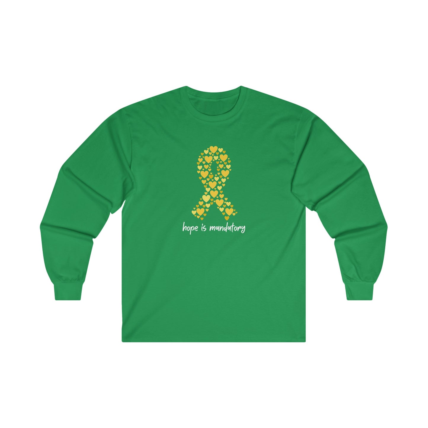 Adult Heart Yellow Ribbon - Hope long sleeve tshirt