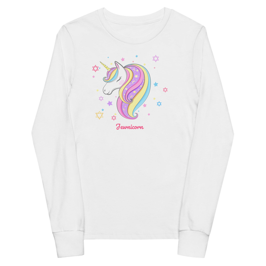 Girls Jewnicorn long sleeve tee