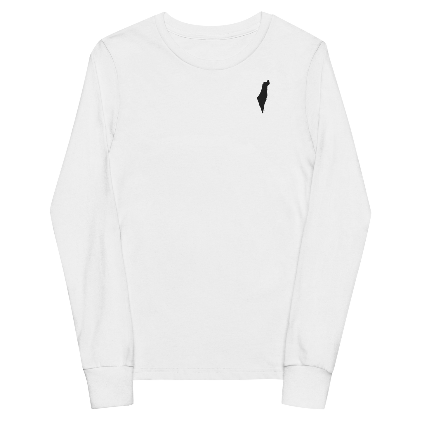 Kids Map of Israel long sleeve tee - white