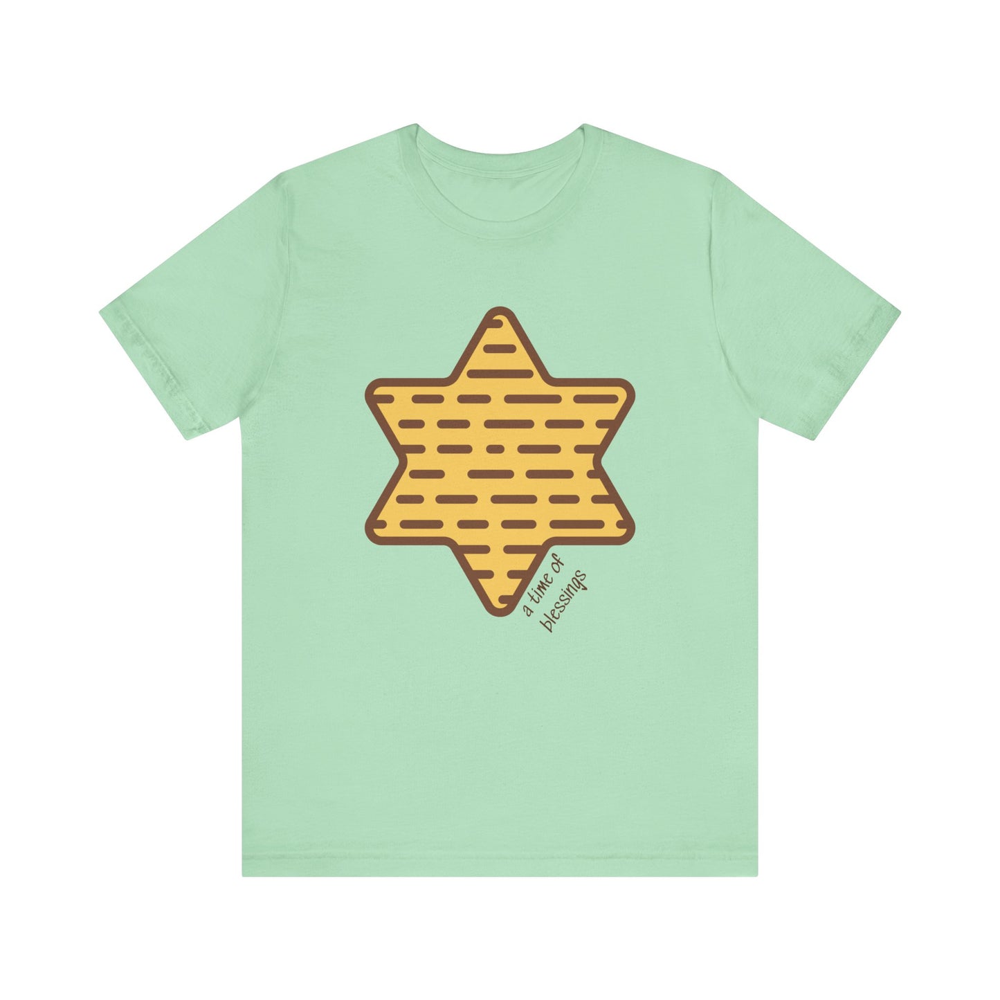 Adult Matza Magen David, Time of Blessings Short Sleeve t-shirt