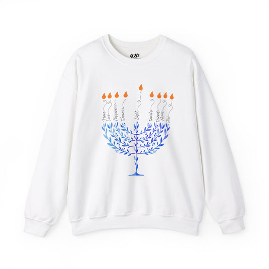 Adult Menorah Crewneck Sweatshirt