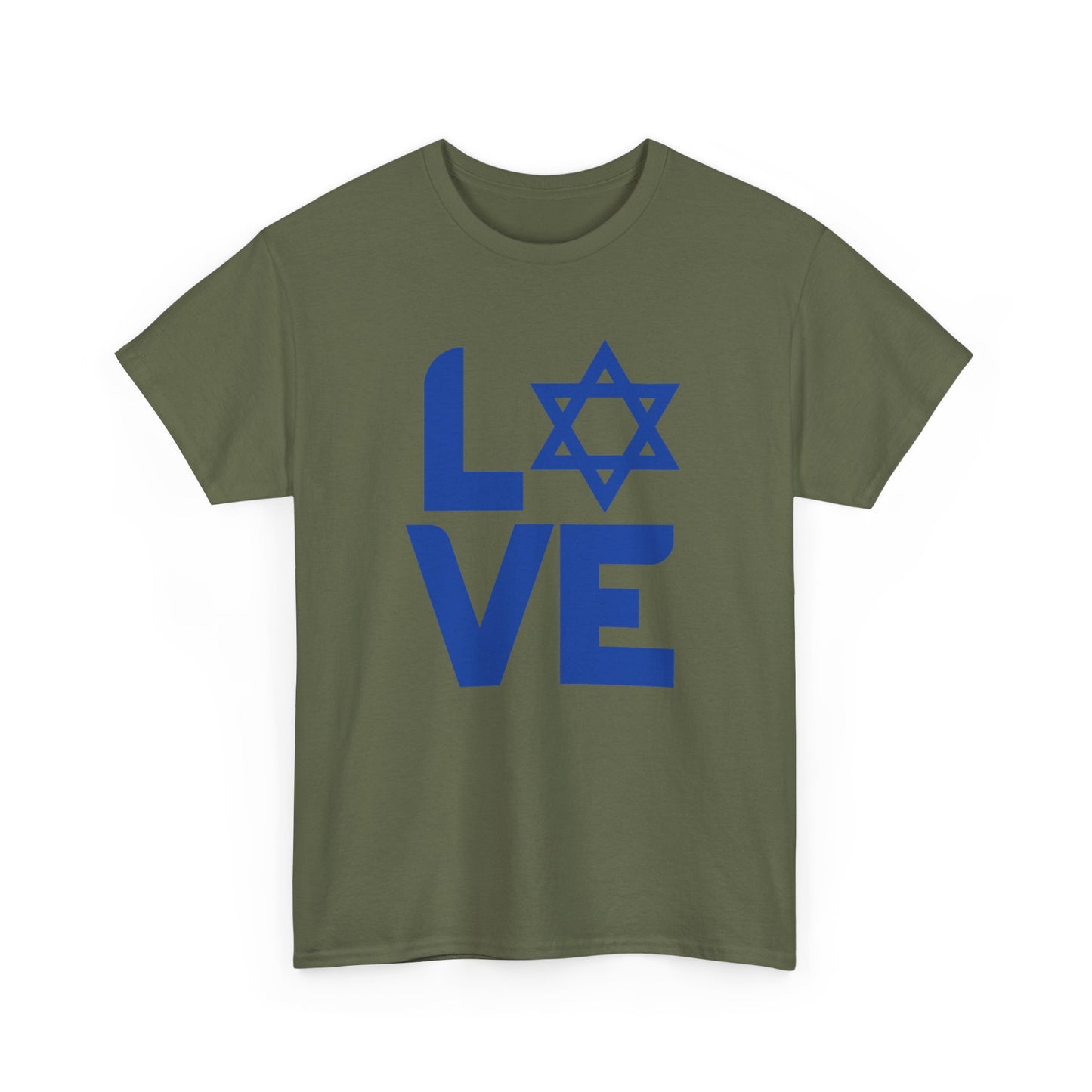 Adult LOVE with Magen David Short Sleeve Short Sleeve Tee