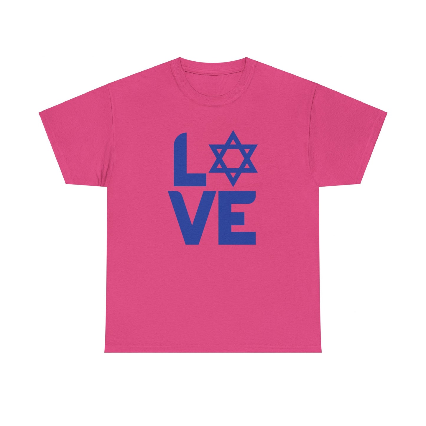 Adult LOVE with Magen David Short Sleeve Short Sleeve Tee