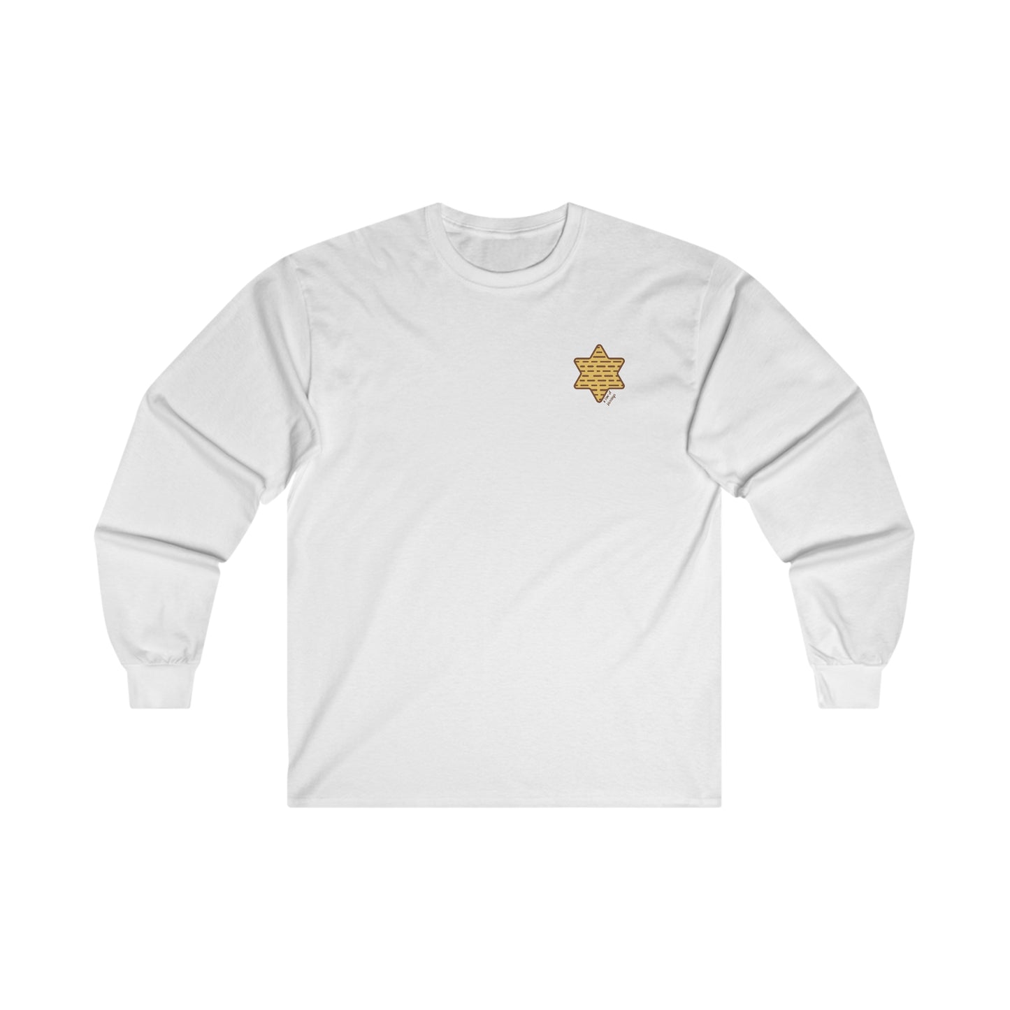 Adult Matza Magen David Cotton Long Sleeve t-shirt