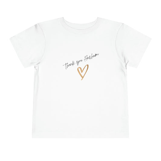 Toddler Girl Thank You Hashem short sleeve t-shirt