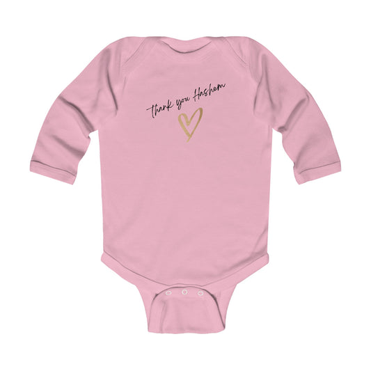 Infant Thank you Hashem long sleeve bodysuit