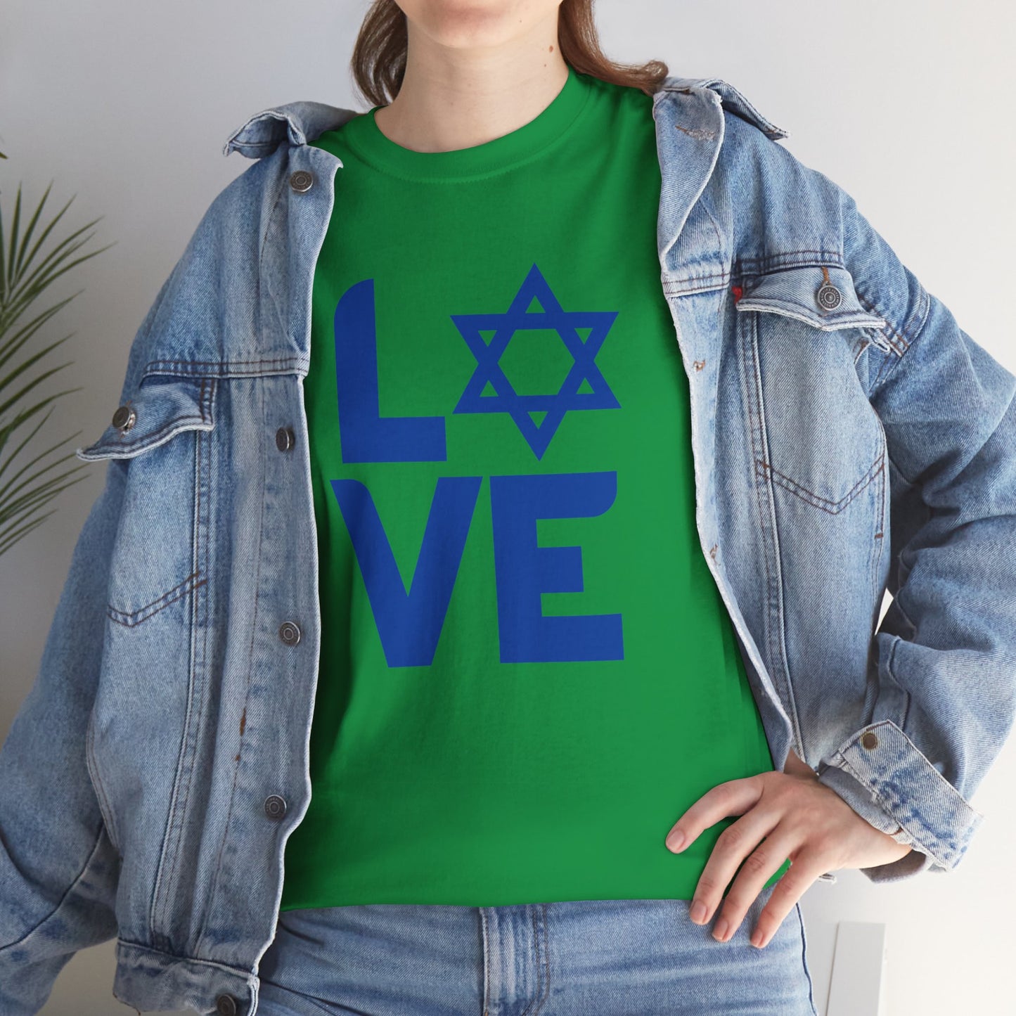 Adult LOVE with Magen David Short Sleeve Short Sleeve Tee