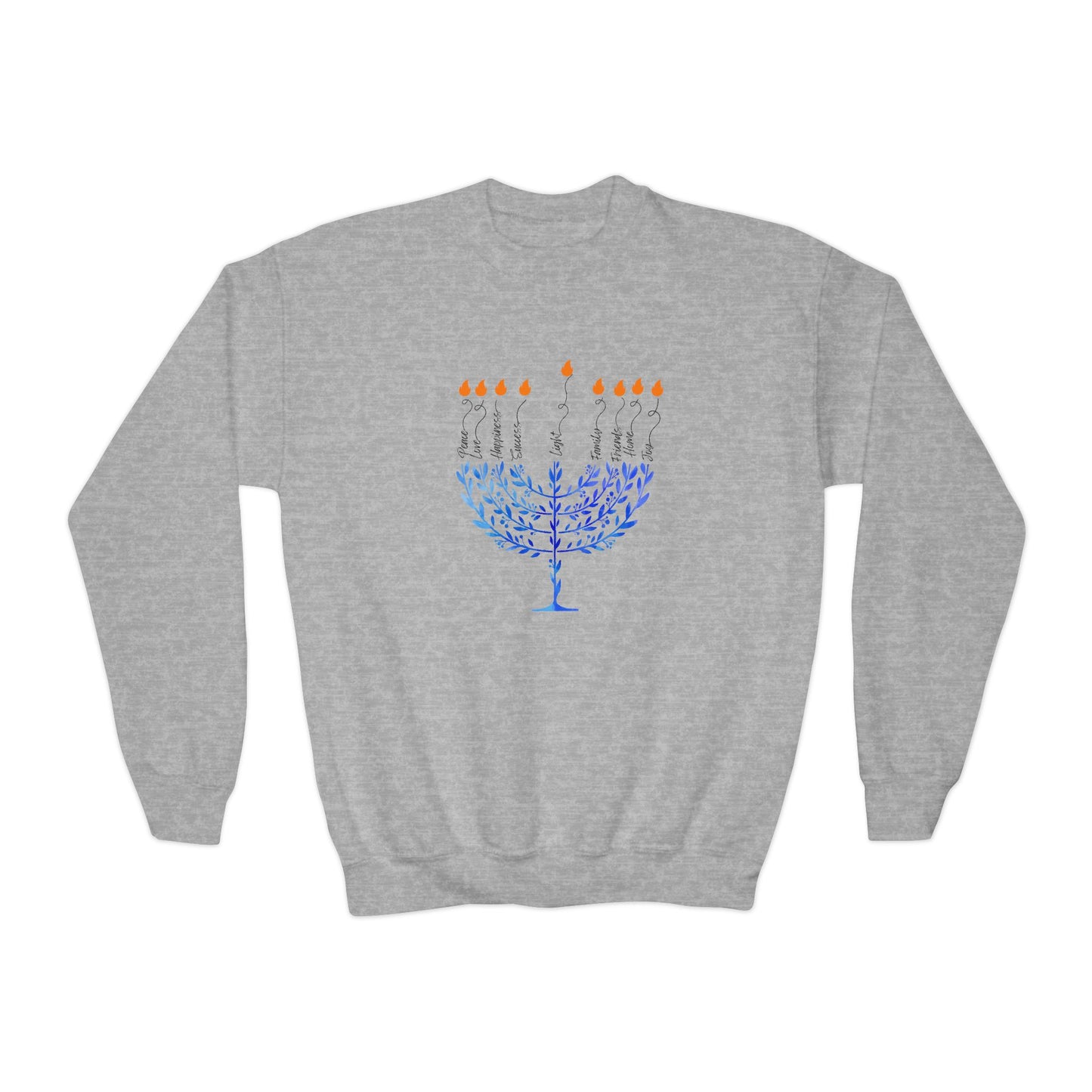 Kids Menorah Crewneck Sweatshirt