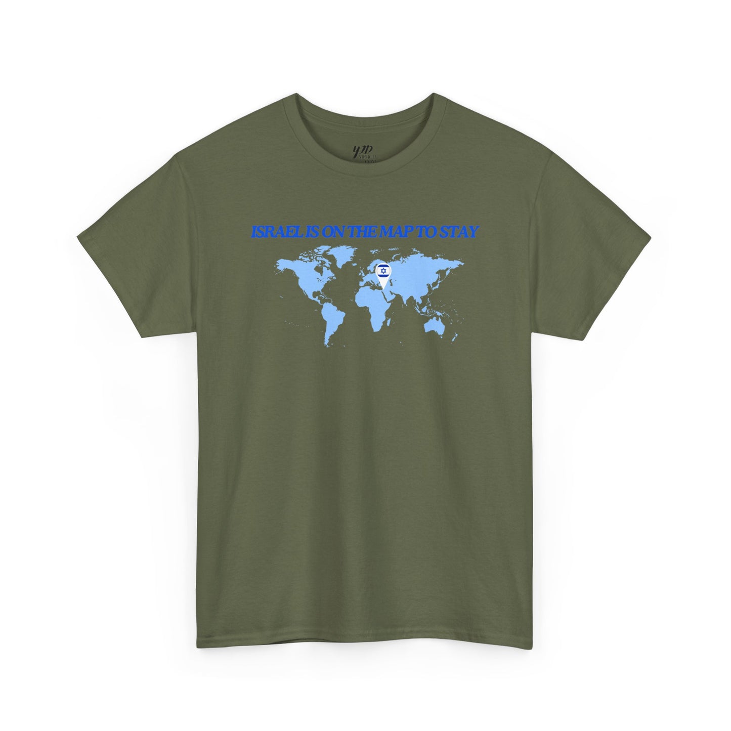 Adult ISRAEL IS ON THE MAP TO STAY Short Sleeve Cotton Tee