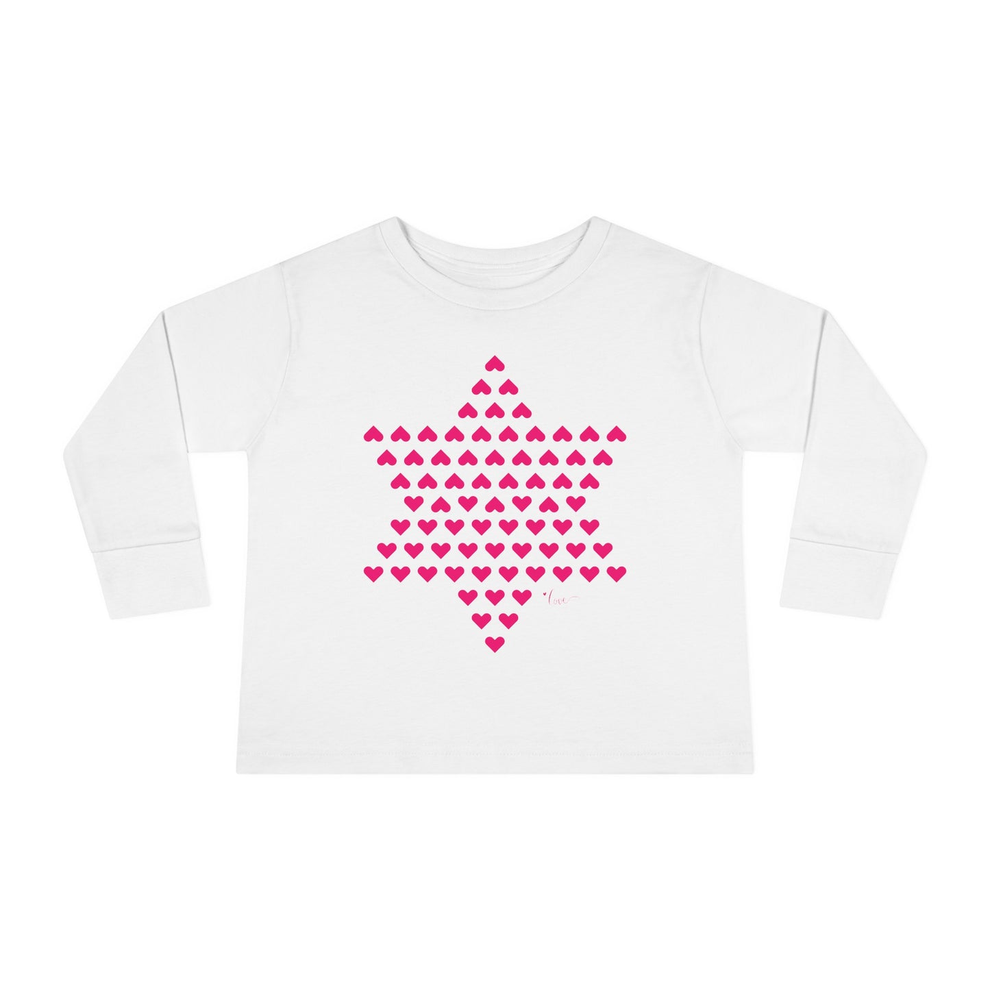 Toddler Heart Magen David Long Sleeve Tee