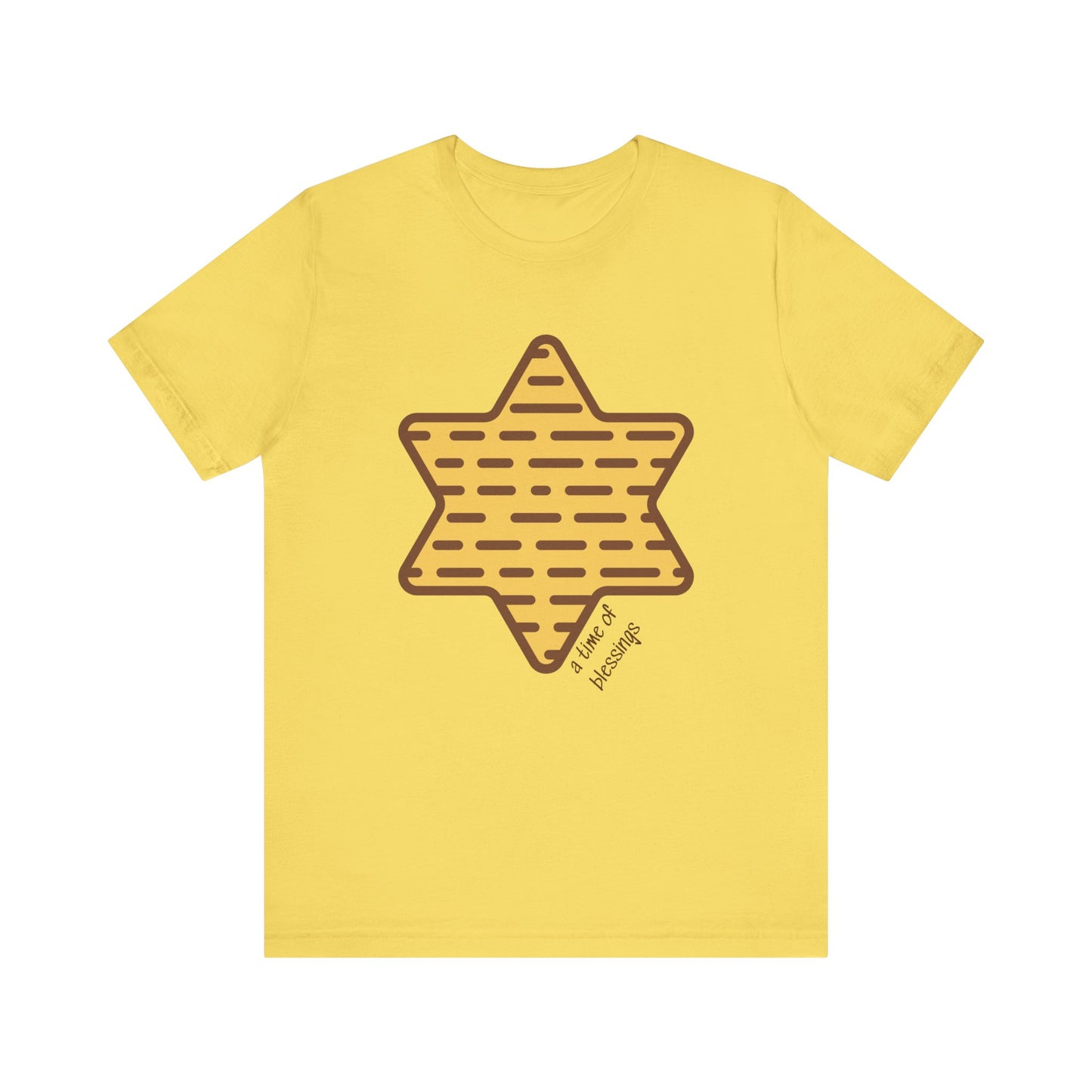 Adult Matza Magen David, Time of Blessings Short Sleeve t-shirt