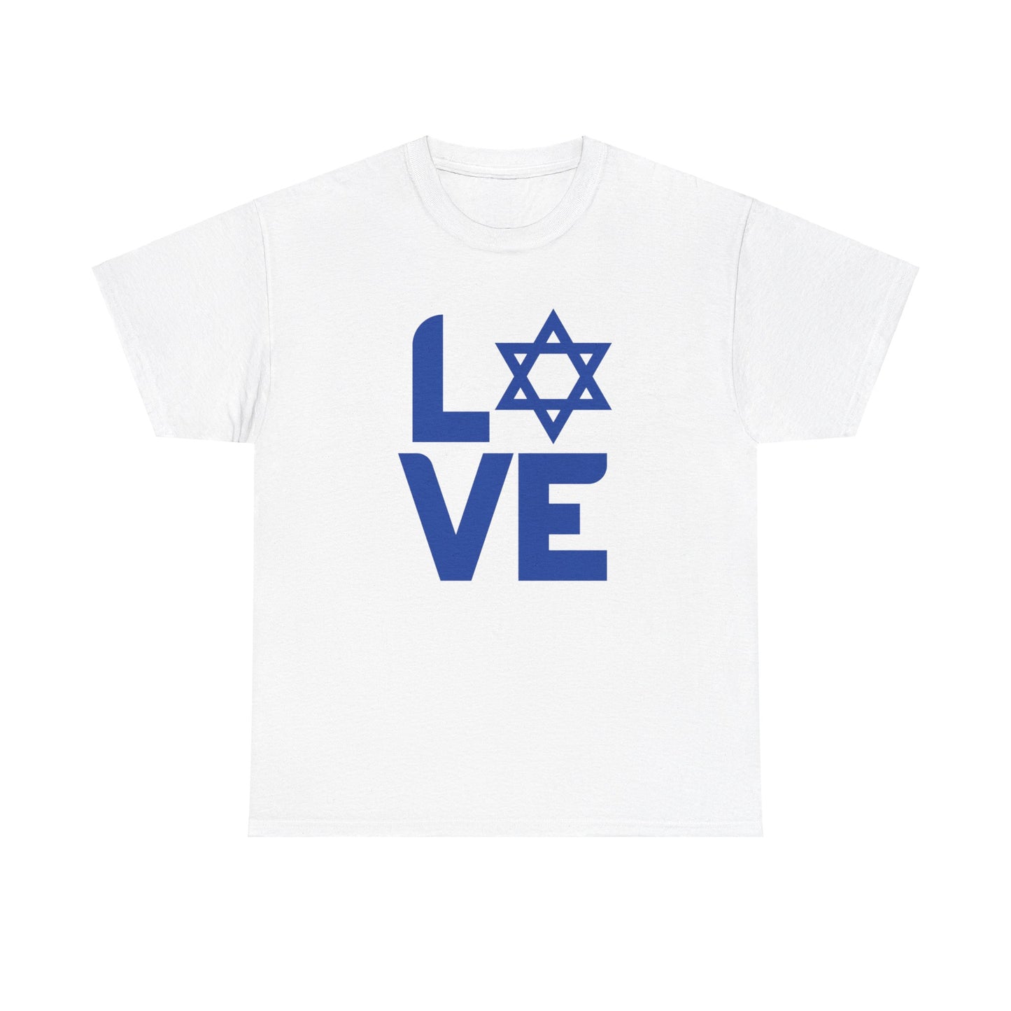 Adult LOVE with Magen David Short Sleeve Short Sleeve Tee