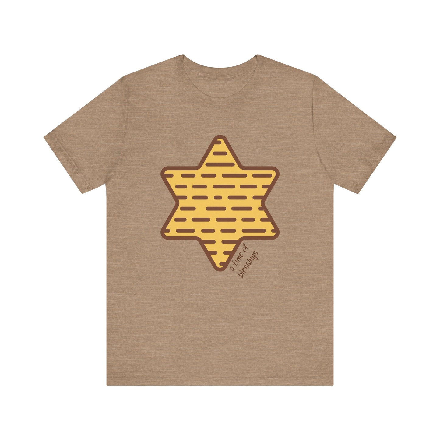 Adult Matza Magen David, Time of Blessings Short Sleeve t-shirt