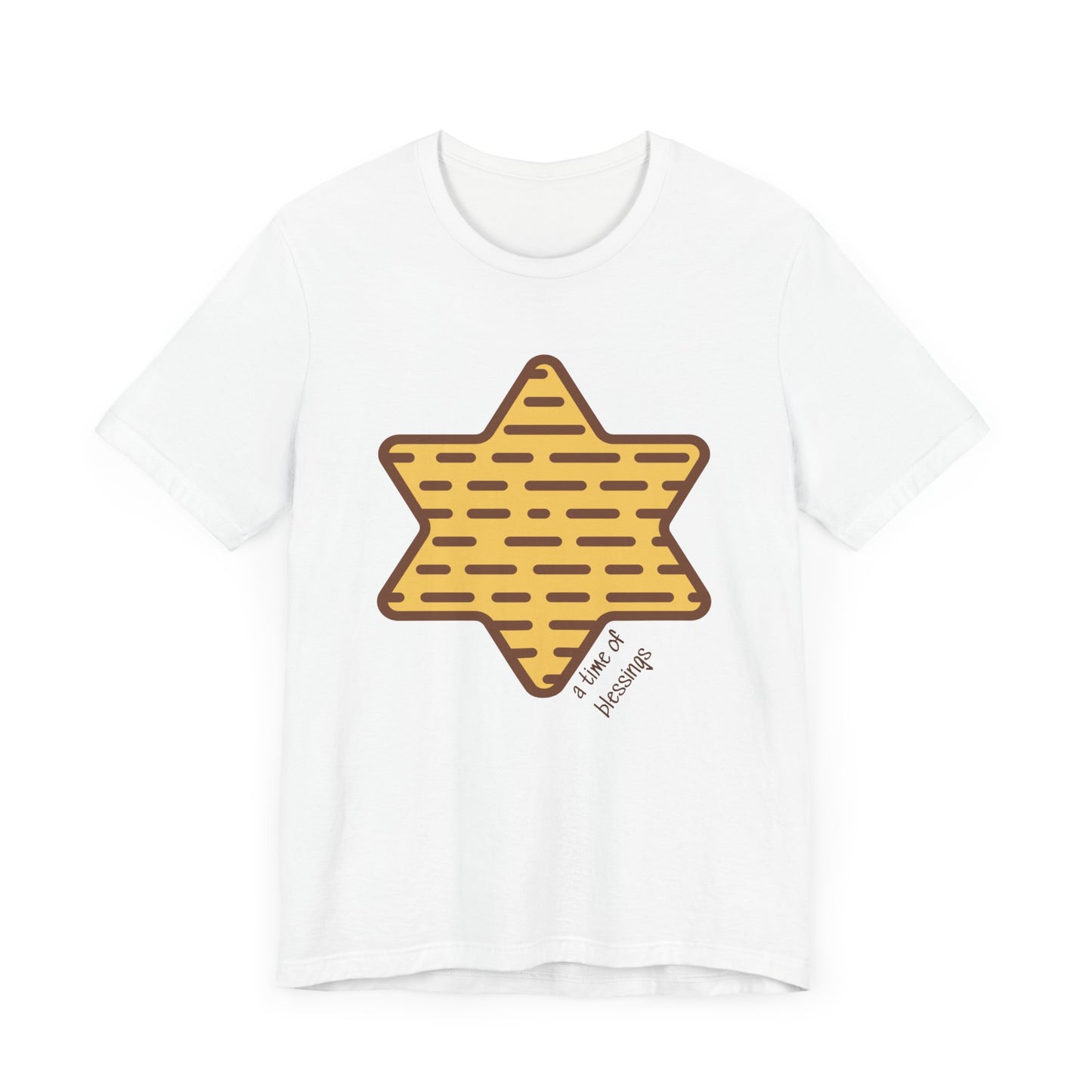 Adult Matza Magen David, Time of Blessings Short Sleeve t-shirt