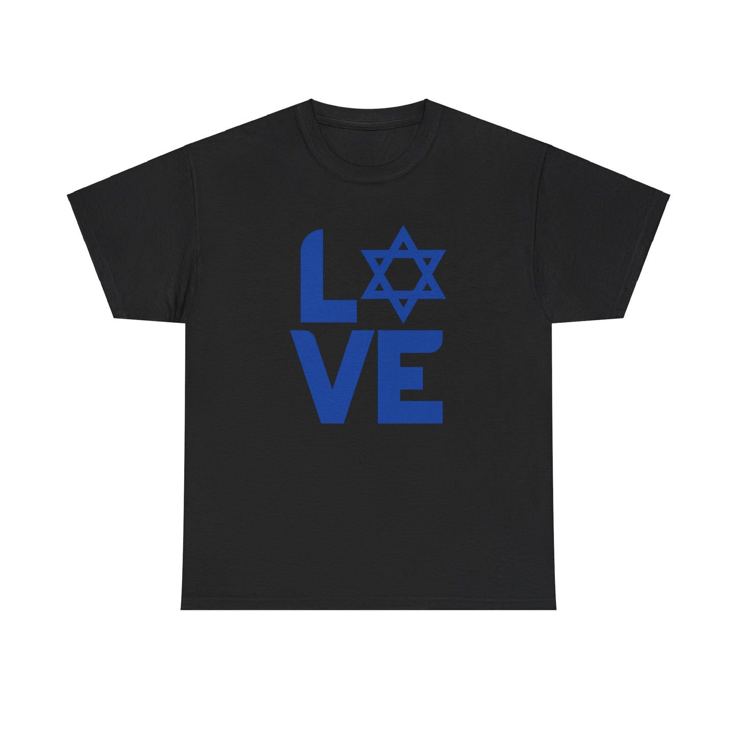 Adult LOVE with Magen David Short Sleeve Short Sleeve Tee