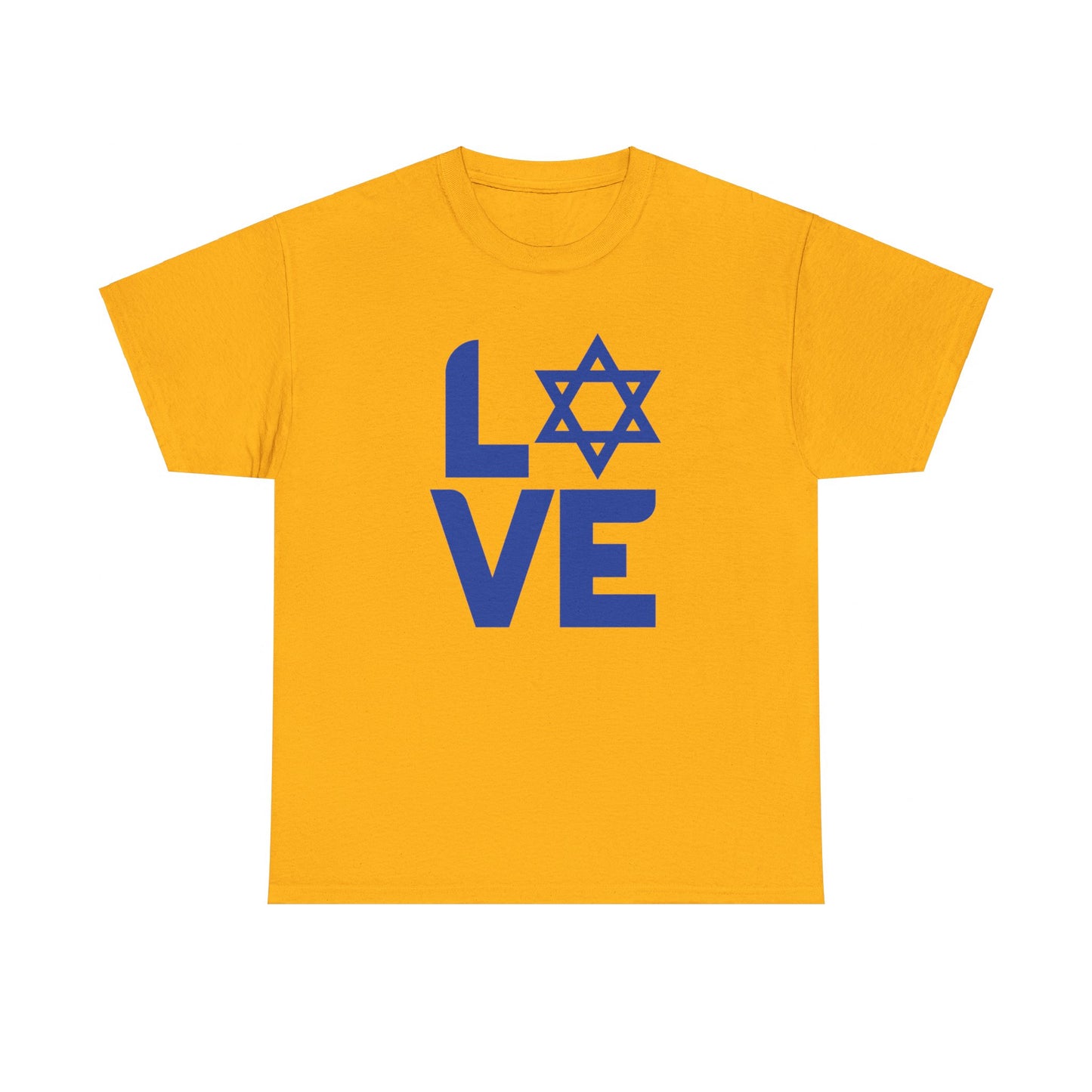 Adult LOVE with Magen David Short Sleeve Short Sleeve Tee