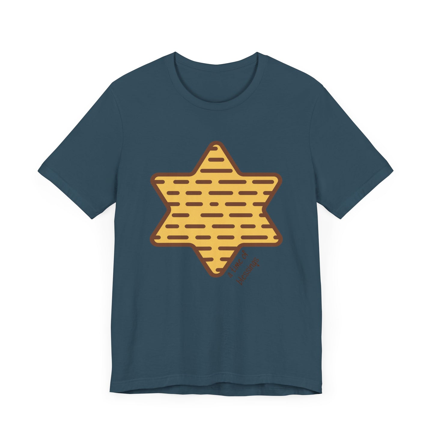 Adult Matza Magen David, Time of Blessings Short Sleeve t-shirt