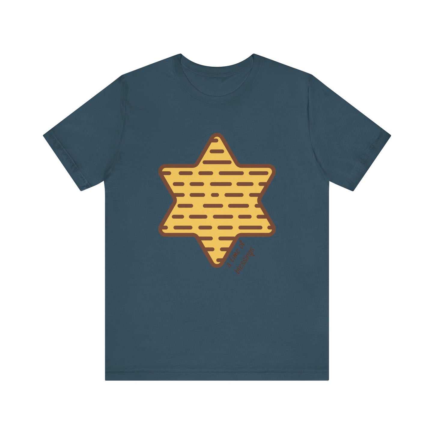 Adult Matza Magen David, Time of Blessings Short Sleeve t-shirt