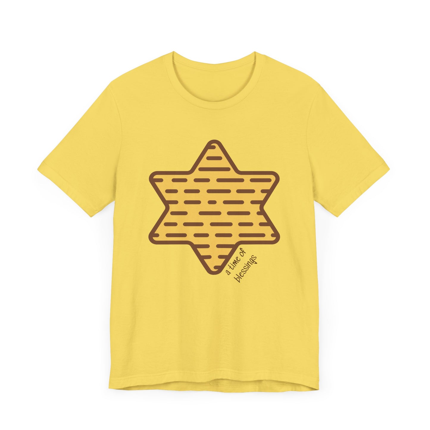 Adult Matza Magen David, Time of Blessings Short Sleeve t-shirt